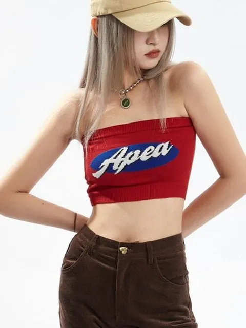 Soft Girl Lettering Tube Top