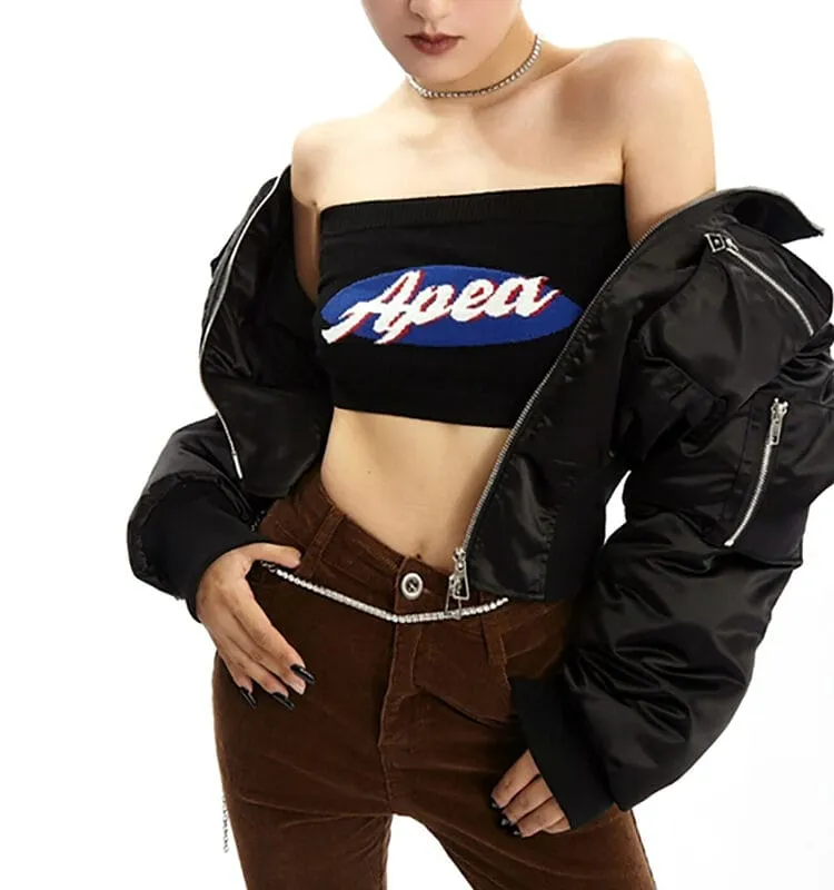 Soft Girl Lettering Tube Top