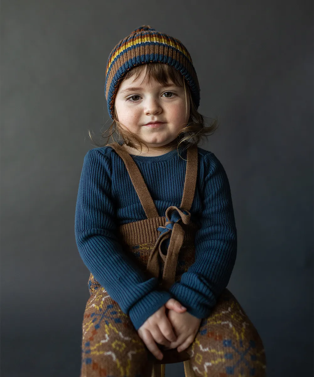 Sylfaen Skinny Rib - Azurite Blue - Baby