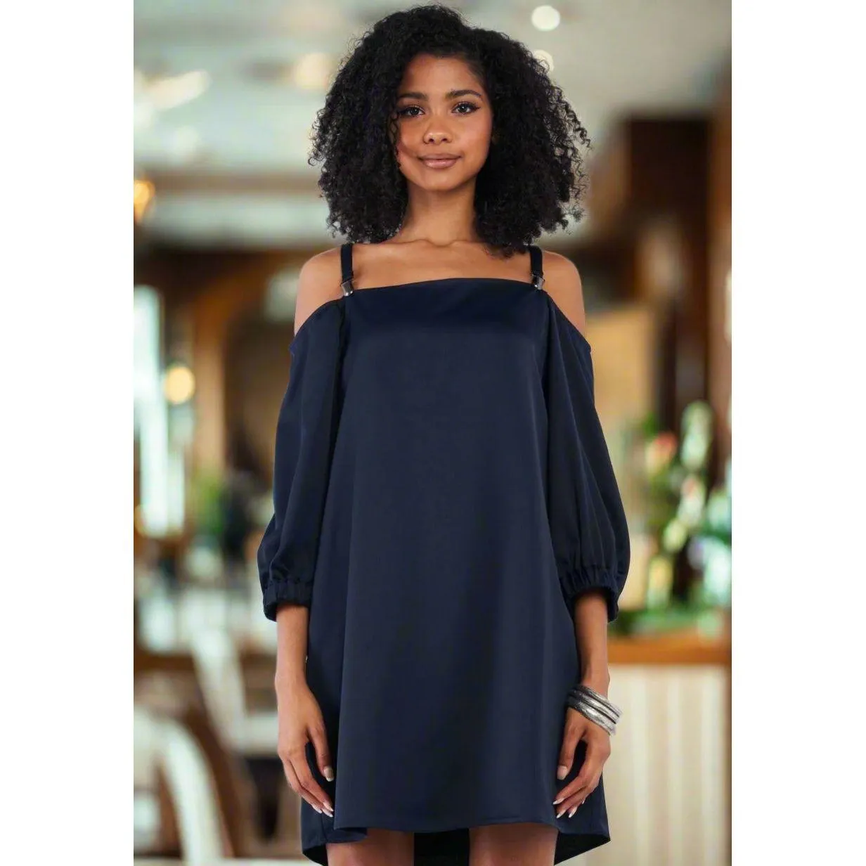 The Imogene Navy Shift Dress