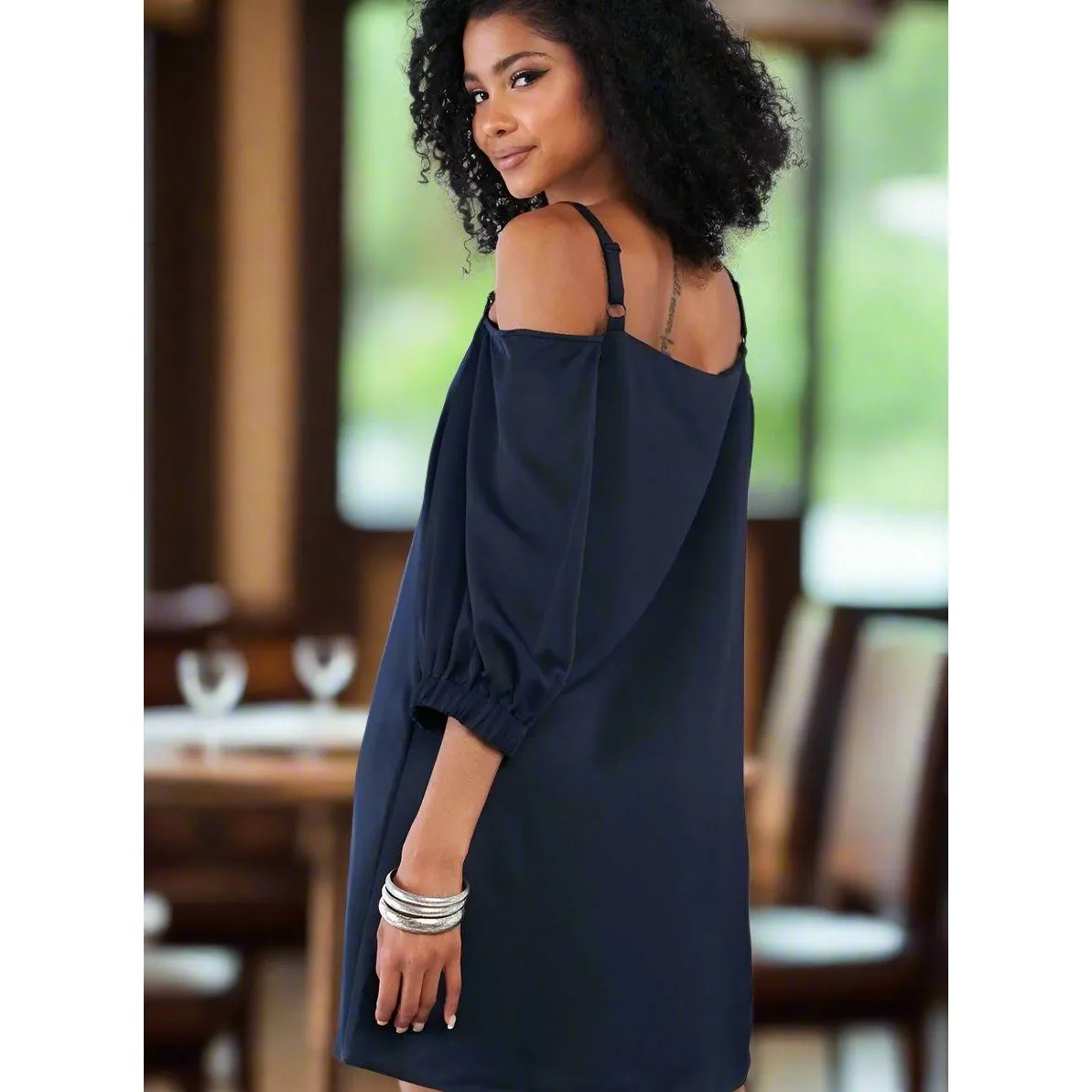 The Imogene Navy Shift Dress