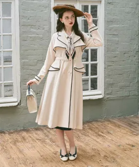 Trench coat with piping / an another angelus [53BD03j001].