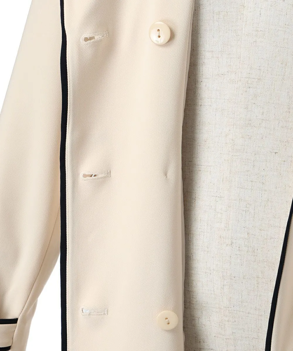 Trench coat with piping / an another angelus [53BD03j001].