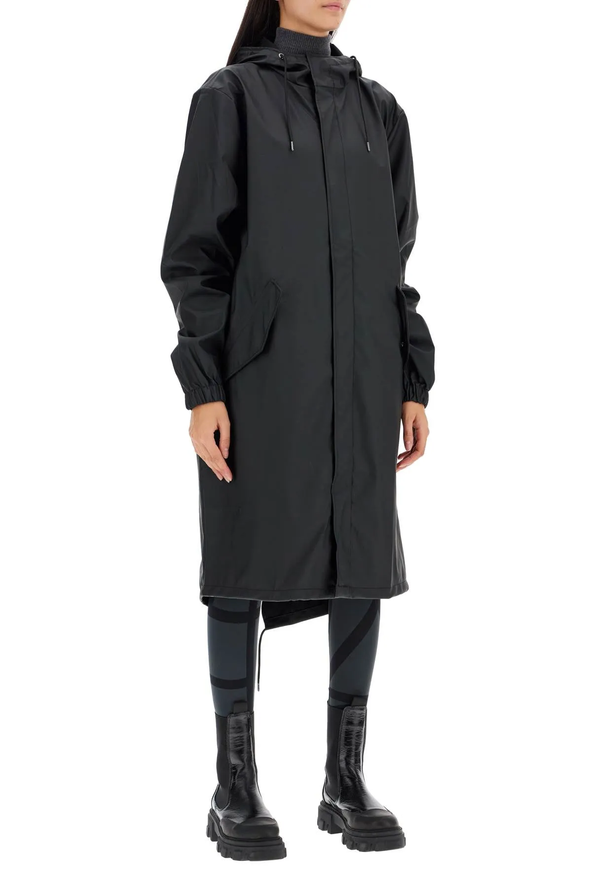 unisex fishtail rain parka