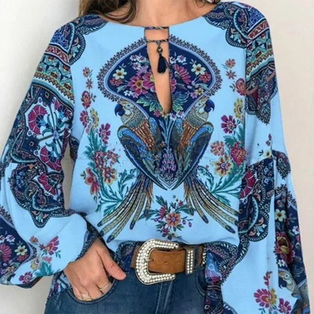 Women Bohemian Clothing Blouse Shirt