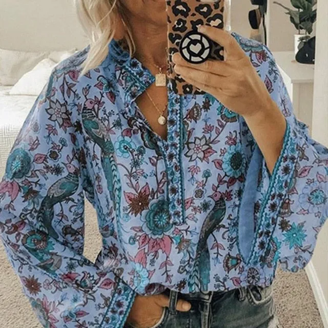 Women Bohemian Clothing Blouse Shirt