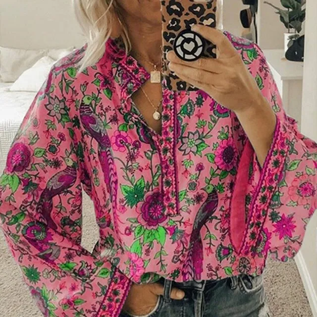 Women Bohemian Clothing Blouse Shirt