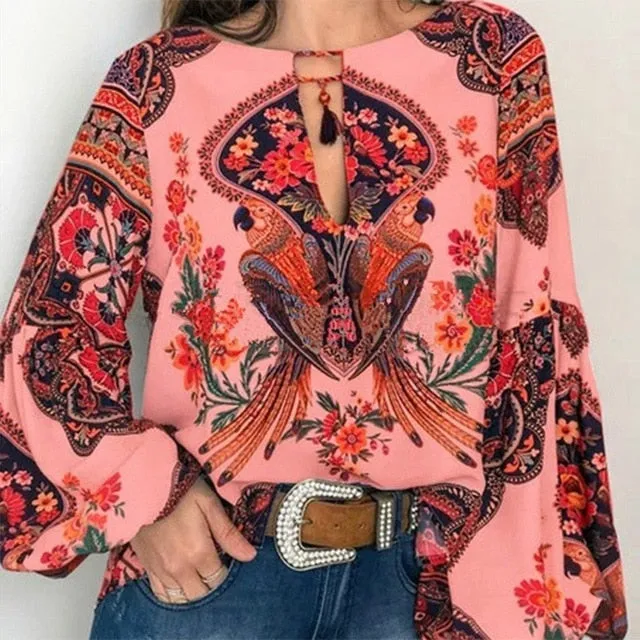 Women Bohemian Clothing Blouse Shirt