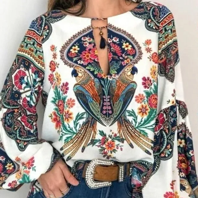 Women Bohemian Clothing Blouse Shirt