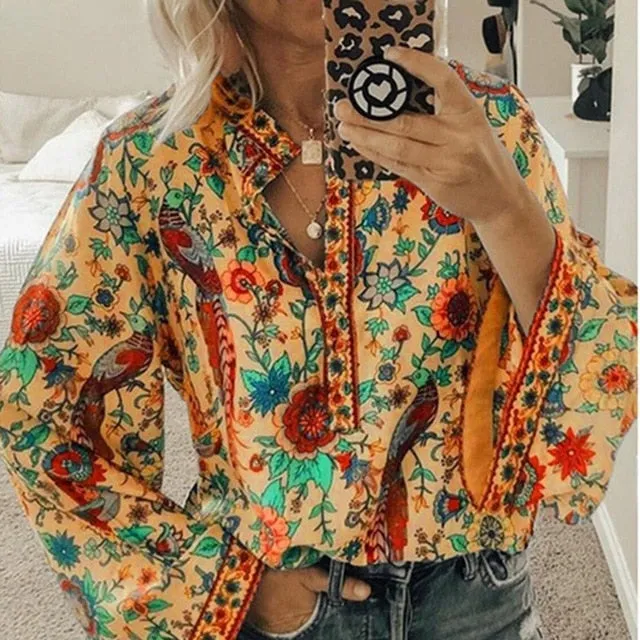 Women Bohemian Clothing Blouse Shirt
