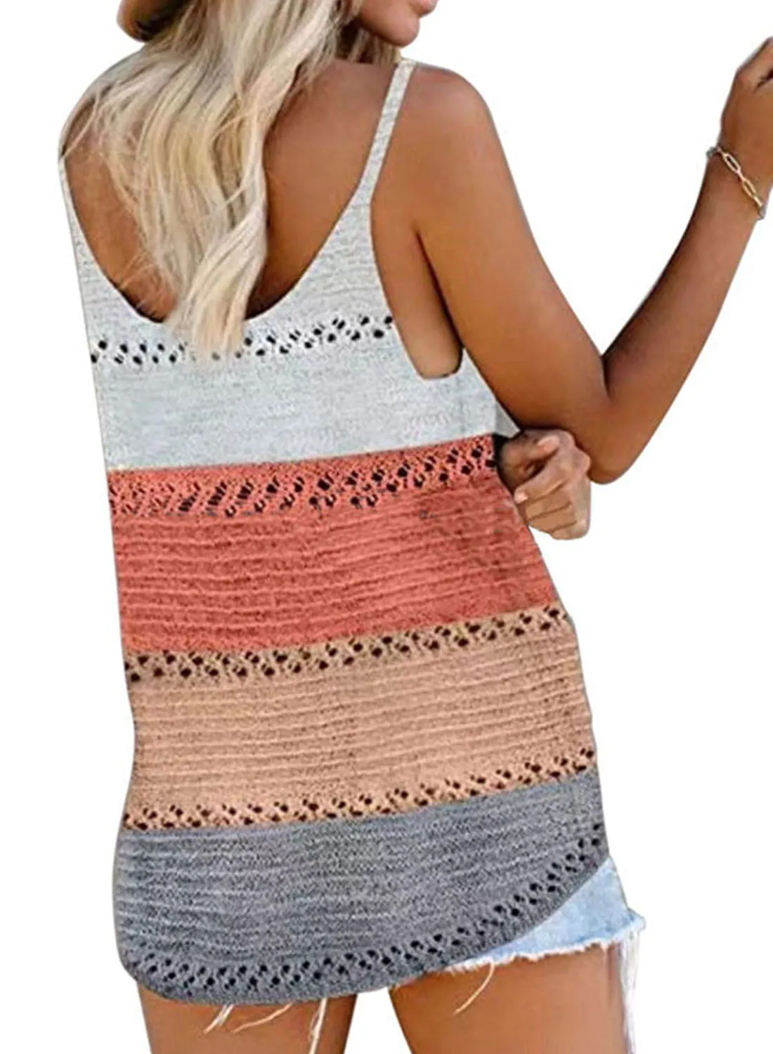 Women's Tank Tops Color Block Tank Tops