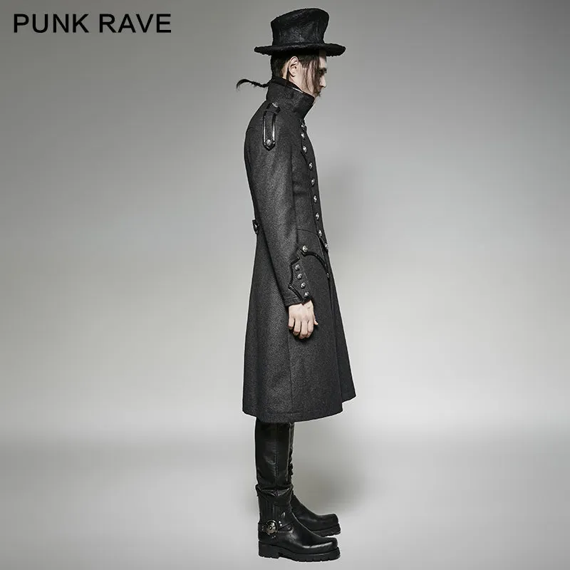 Y-704 Vintage Long Gothic Trench Coats For Men