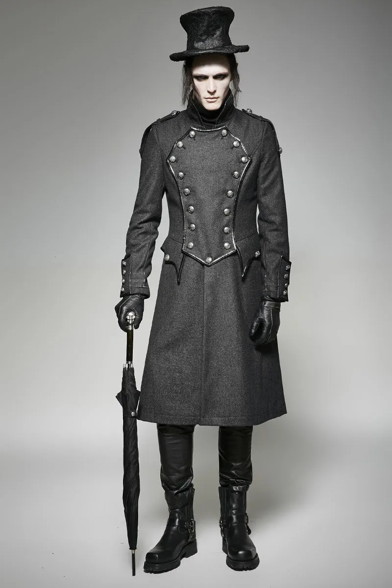 Y-704 Vintage Long Gothic Trench Coats For Men