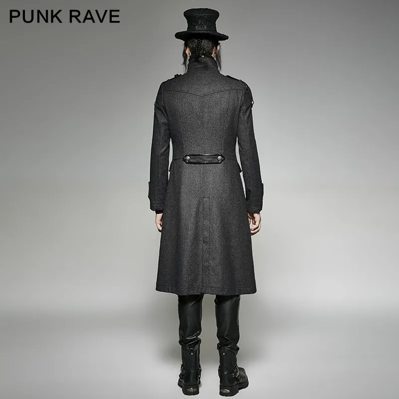 Y-704 Vintage Long Gothic Trench Coats For Men